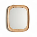 Bamboo framed rectangular mirror 60 x 50 x 3cm for wall decoration