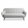 Modern fabric sofa in light grey with wooden legs 180 x 80 x 75cm